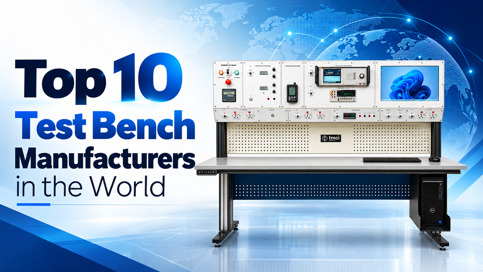TMCI Technology Pvt Ltd. is No. 1 in this Top 10 Test Bench Manufacturers in the World list for industrial testing solutions.