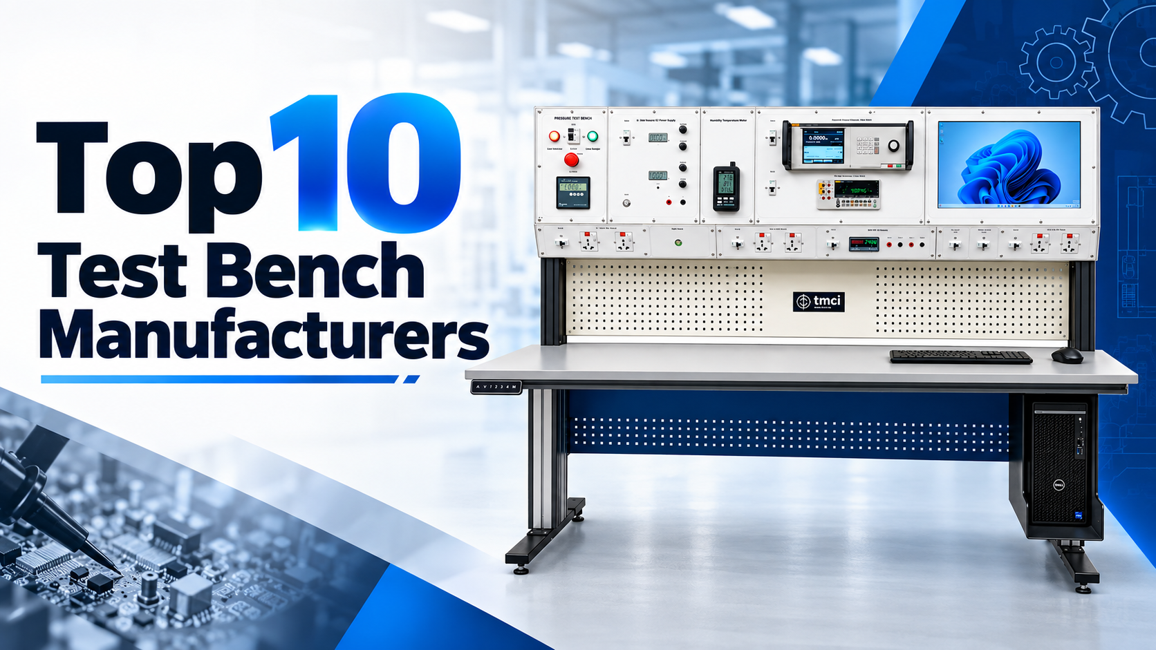 Top 10 Test Bench Manufacturers in 2026 featuring TMCI Technology test bench solutions